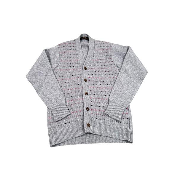 Vintage 1940s 1950s Rockabilly Venus British Empire Dotted Cardigan Sz 34 - Picture 1 of 4